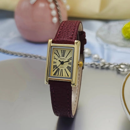 Velya Watches™ Leather Strap Square Watch