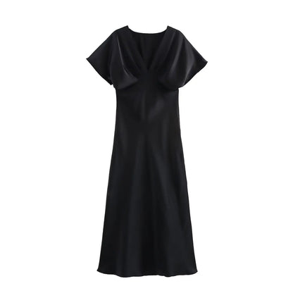 Amoura Dresses™ V-Neck Midi Dress