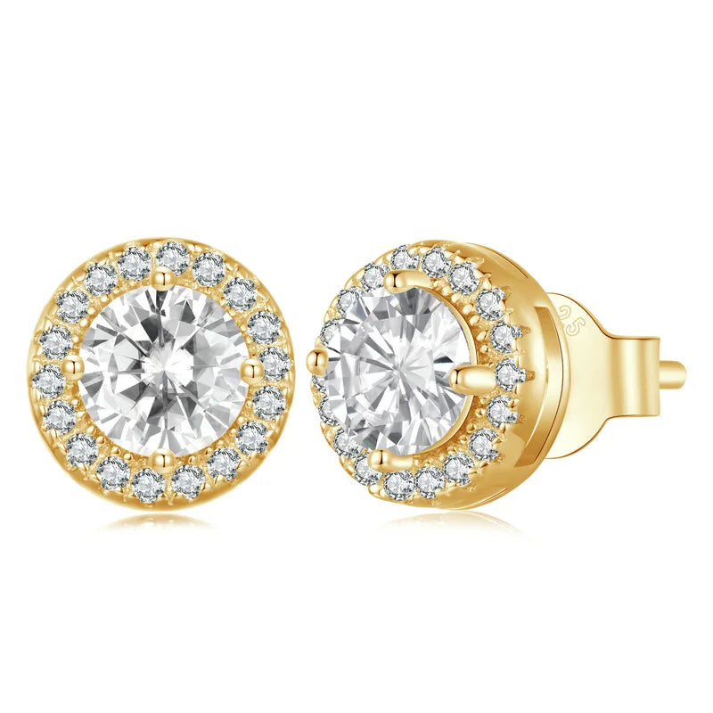 Elara Jewelry™ Celestia Halo Stud Earrings