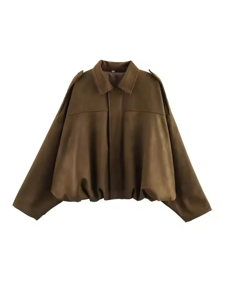 Lunara Winter™ Women Zipper Suede Jacket
