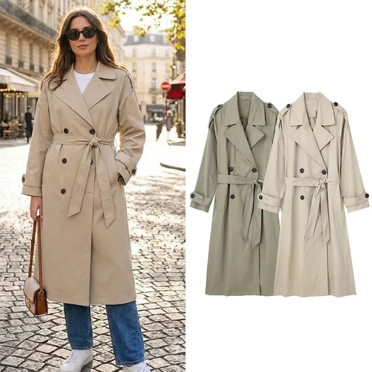 Lunara Winter™ Timeless Double-Breasted Trench Coat