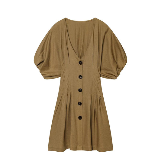 Amoura Dresses™ Slim V-Neck Elegant Dress