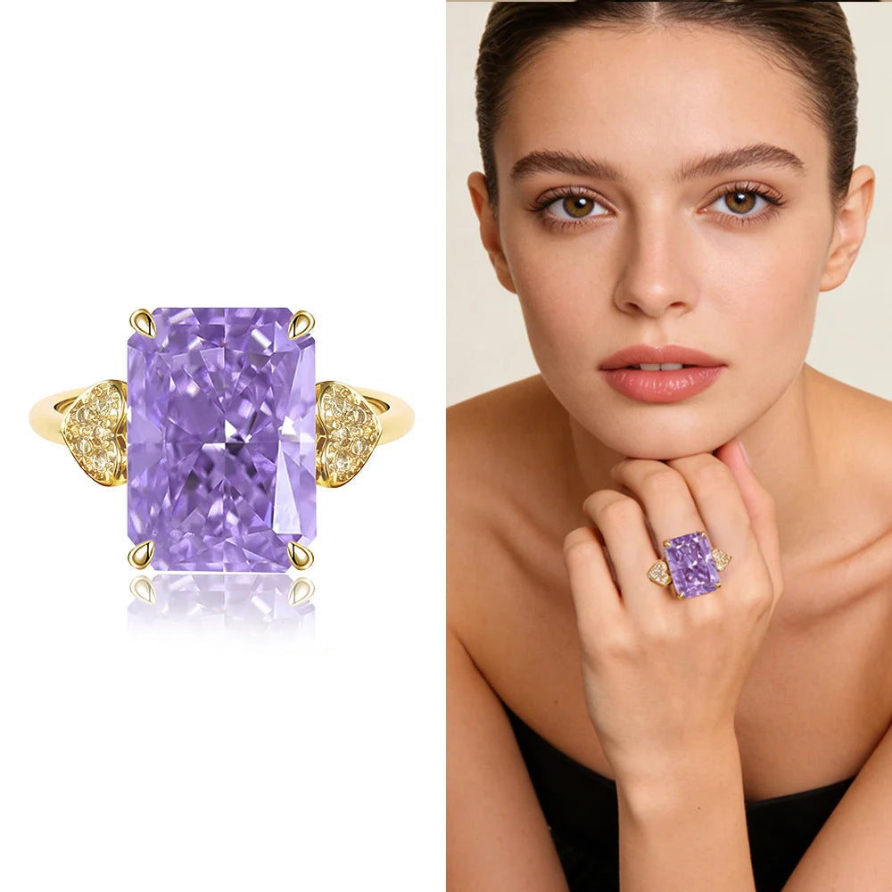 Elara Jewelry™ Aurora Prism Statement Ring