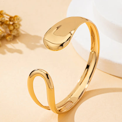 Elara Jewelry™ Gold Open Cuff Bracelet