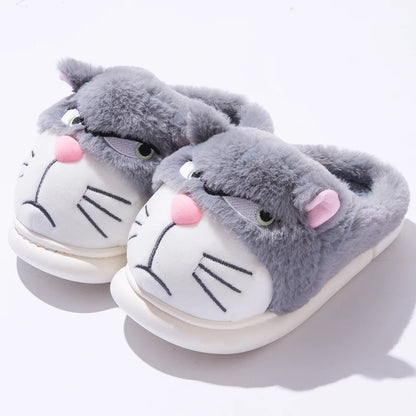 Lunara Winter™ Chinelos fofos de desenho animado de gato