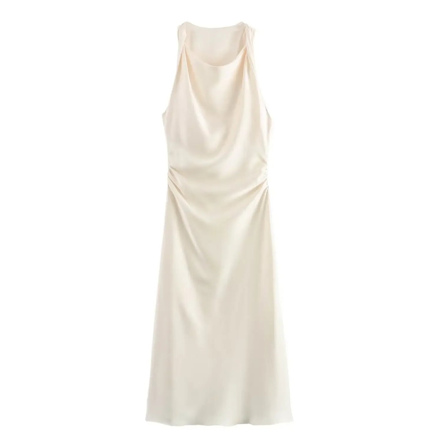 Amoura Dresses™ Sleeveless Satin Texture Dress