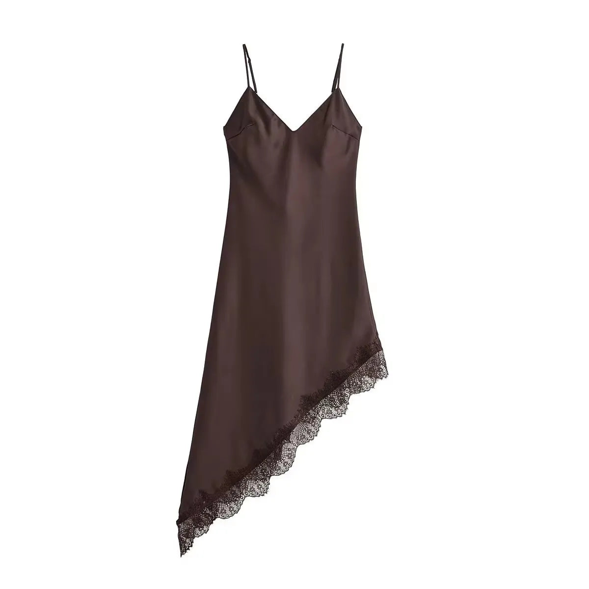 Amoura Dresses™ Minimalist Brown Slip Slim Dress