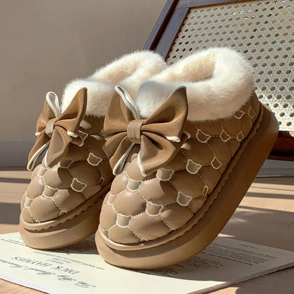 Lunara Winter™ Botas com plataforma Bowknot para mulheres