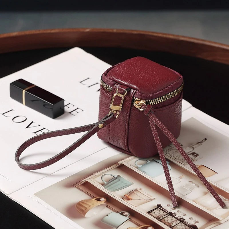 ÉlanBag™ Vintage Leather Cosmetic Bag