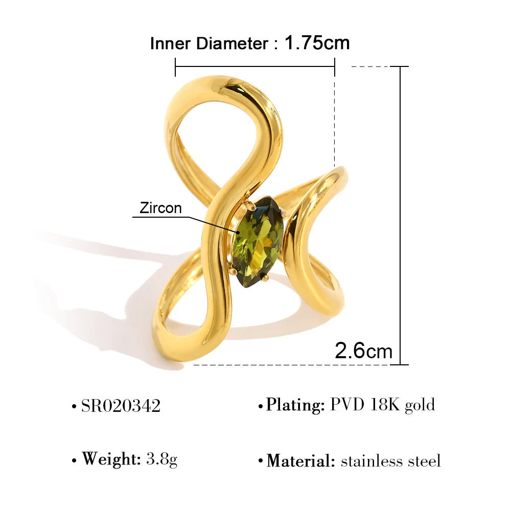 Elara Jewelry™ Floral Gemstone Wrap Ring