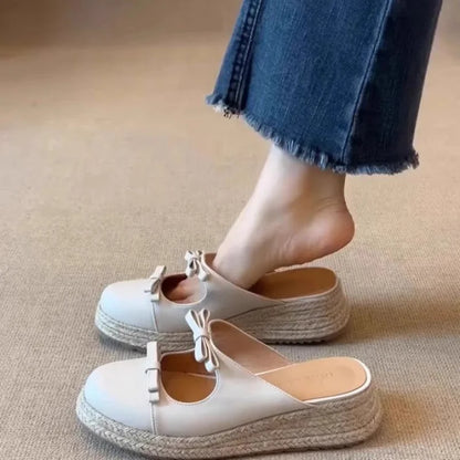 Solenne Shoes™ Closed-Toe Platform Bow Shoes
