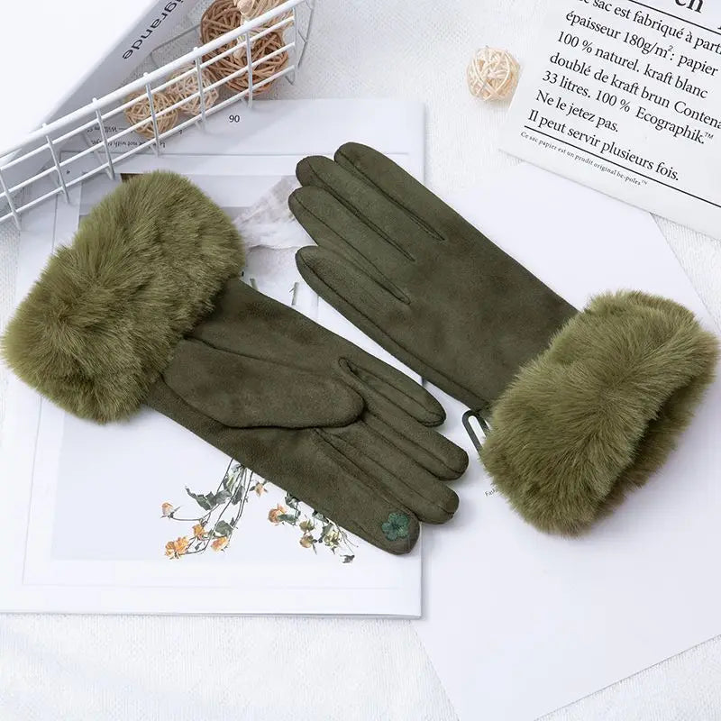 Gants chauds en cuir suédé Lunara Winter™