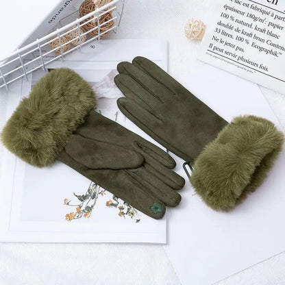 Gants chauds en cuir suédé Lunara Winter™