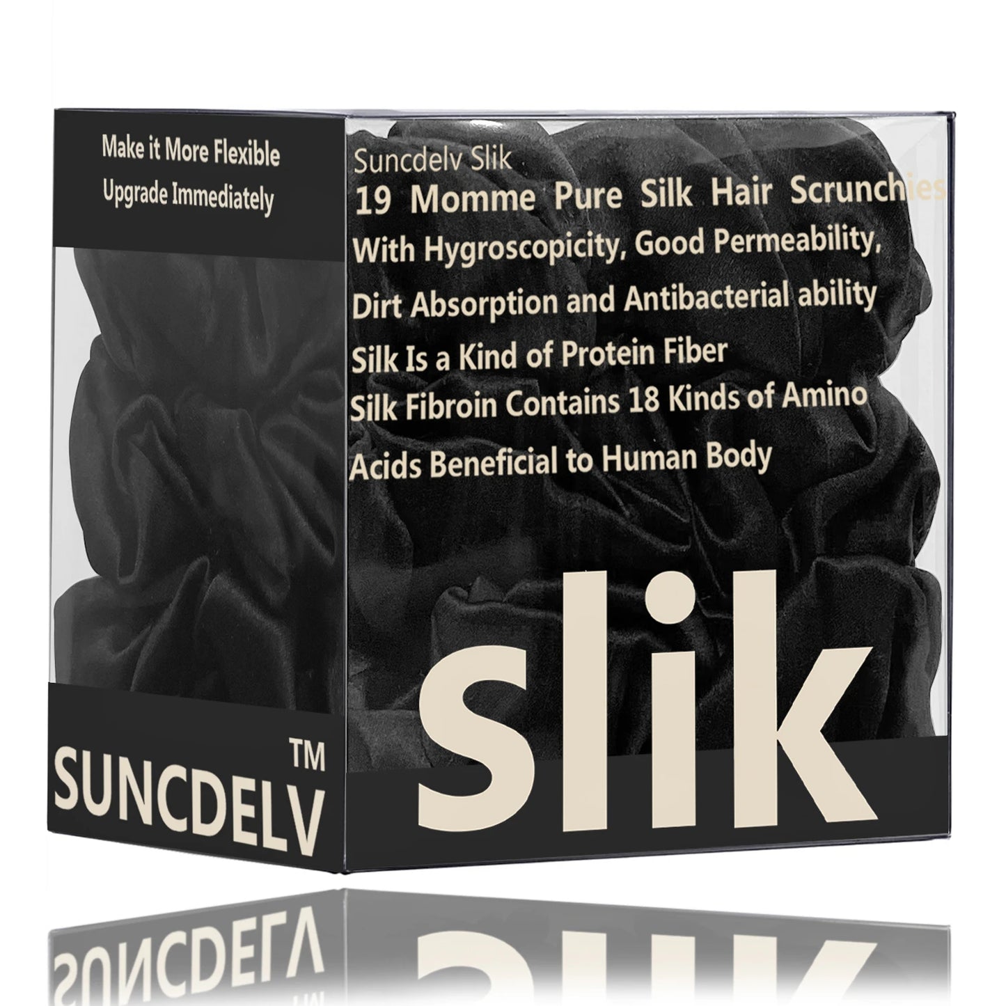 SatinÉclat™ 3 قطع ربطات شعر من الحرير الخالص