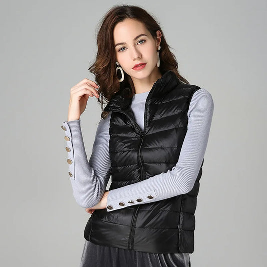 Lunara Winter™ Quilted Stand Collar Puffer Vest
