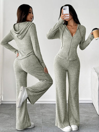 Lunara Winter™ 2-Piece Casual Hooded Zipper Set