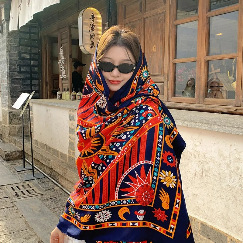SeaLure™ Aura Artisanal Silk-Blend Shawl