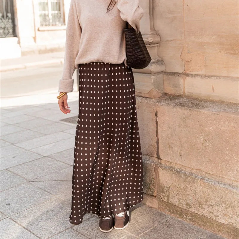 Satin Éclat™ Women’s Polka Maxi Skirt