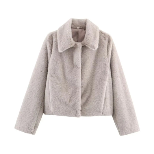 Lunara Winter™ Cropped Faux Fur Jacket