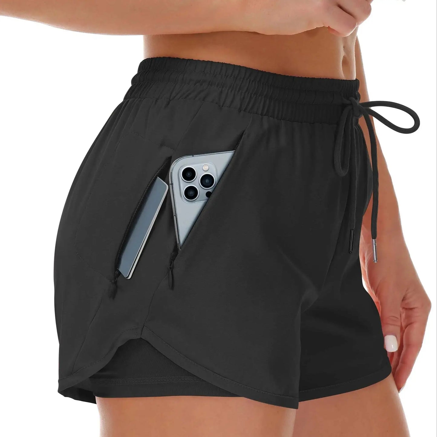 VibeFit™ Elegant Workout Shorts