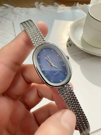 Velya Watches™ Relógio oval com strass