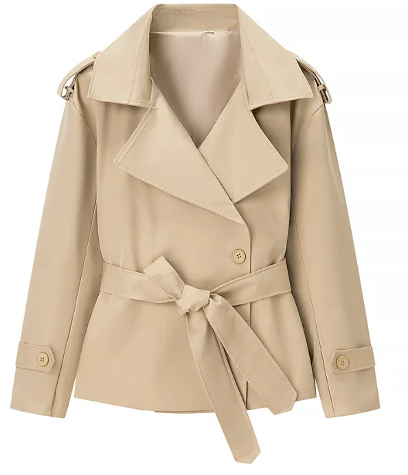 Lunara Winter™ Lapel Lace-Up Trench Coat