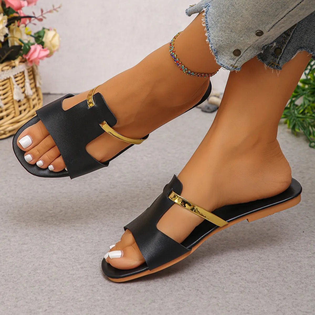 Solenne Shoes™ Open-Toed Flat Sandals