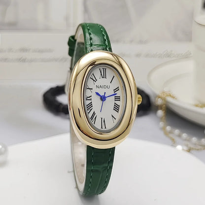 Velya Watches™ Relógio de quartzo oval vintage
