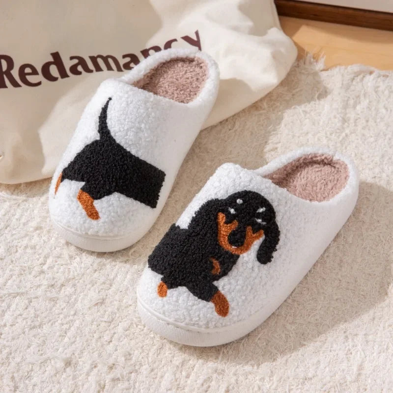 Lunara Winter™ Dachshund Embroidery Warm Slippers