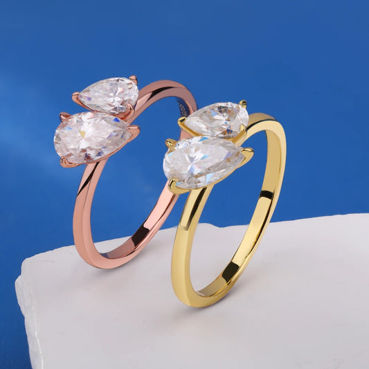 Elara Jewelry™ Étoile Toi et Moi Ring