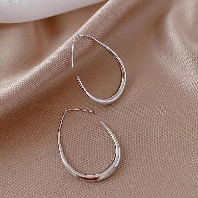 Elara Jewelry™Chunky Teardrop Hoop עגילי
