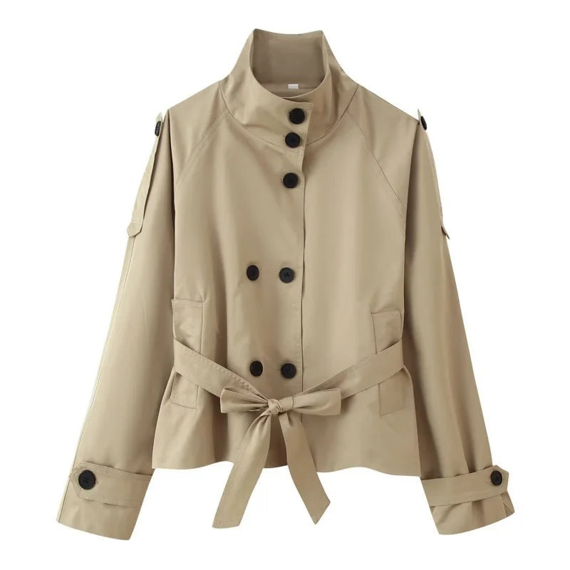 Lunara Winter™ Cropped Belted Trench Jacket