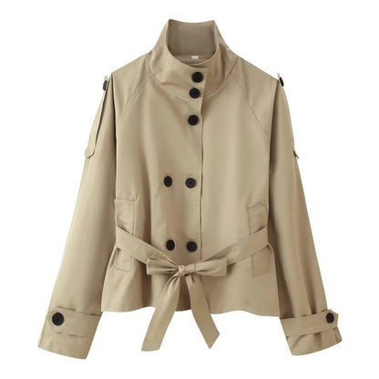 Lunara Winter™ Cropped Belted Trench Jacket