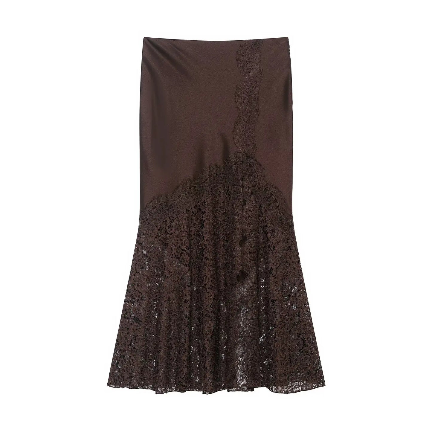 Satin Éclat™ Women’s Lace Split Midi Skirt