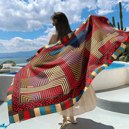 SeaLure™ Aura Artisanal Silk-Blend Shawl