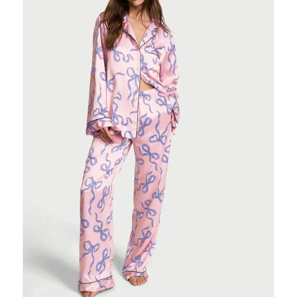 Satin Éclat™ 2Pcs Satin Pajamas Loungewear
