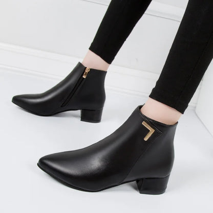 Solenne Shoes™ Fur-Lined Ankle Boots