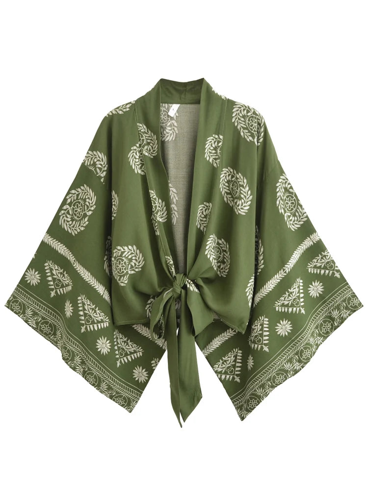 SeaLure™ Verde Aura Tie Blouse