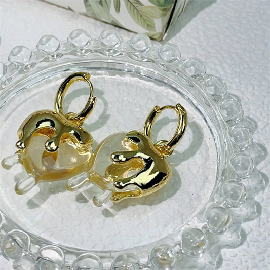 Elara Jewelry™ Melting Heart Drip Earrings