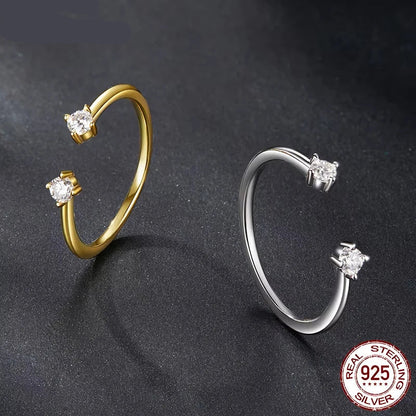 Elara Jewelry™ Anillo Liora con doble chispa