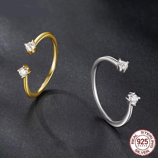 Elara Jewelry™ Liora Dual Spark Ring