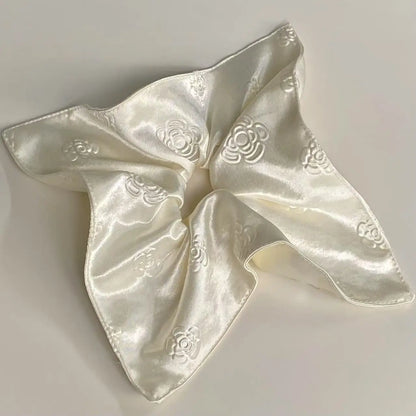Satin Éclat™ Embroidered French Scrunchie