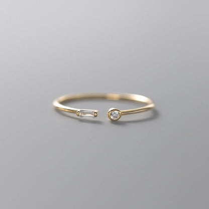 Elara Jewelry™ Elara Twin Stone Open Ring