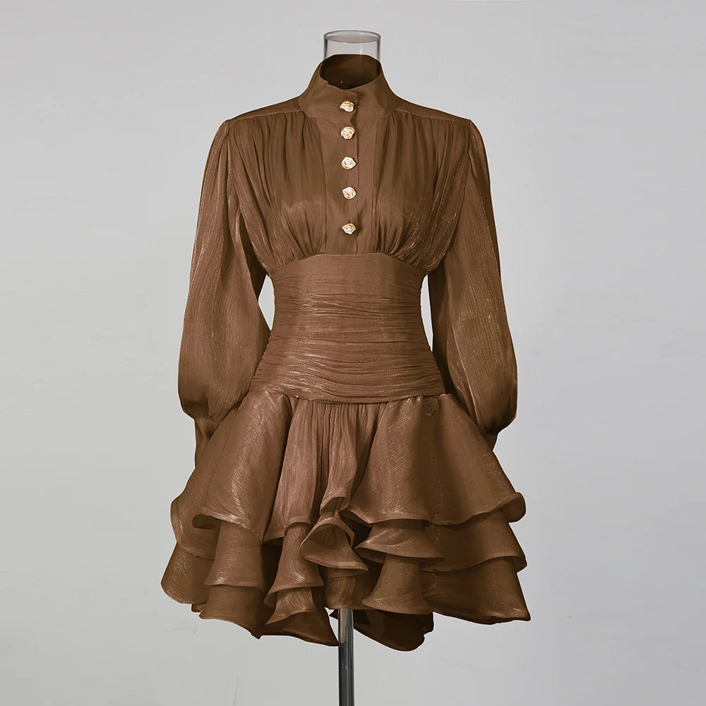 Amoura Dresses™ Women Puff Sleeves Ruched Waist