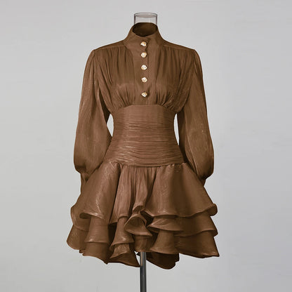 Amoura Dresses™ Women Puff Sleeves Ruched Waist