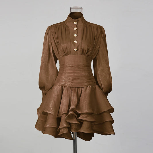 Amoura Dresses™ Women Puff Sleeves Ruched Waist