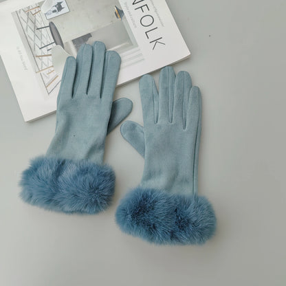 Gants chauds en cuir suédé Lunara Winter™