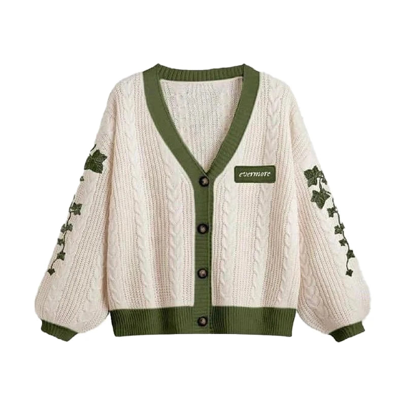 Lunara Winter™ Embroidered Button Cardigan