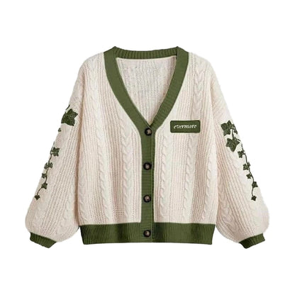 Lunara Winter™ Embroidered Button Cardigan