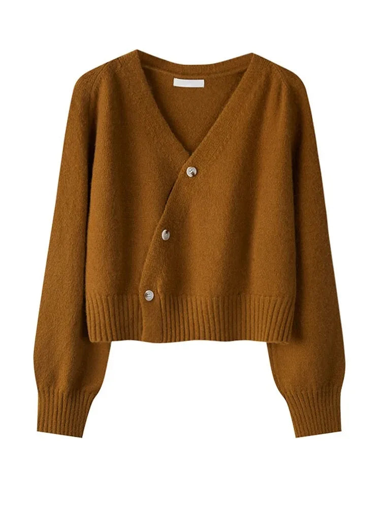 Cardigan à boutonnage diagonal et col en V Lunara Winter™